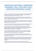 MEDSURG HESI MATERNAL NEWBORN NURSING I FALL 2023-2024 100% APPROVED MATERIAL GUIDE