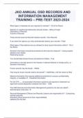 JKO ANNUAL OSD RECORDS AND INFORMATION MANAGEMENT TRAINING – PRE-TEST 2023-2024 