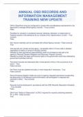 ANNUAL OSD RECORDS AND INFORMATION MANAGEMENT TRAINING NEW UPDATE