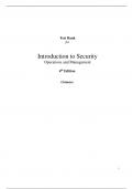 Introduction to Security Operations and Management 4e Ortmeier (Test Bank)