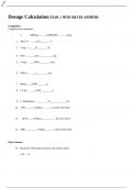 Dosage Calculation EXAM 2 WITH SOLVED ANSWERS