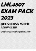 LML4807 EXAM PACK 2023