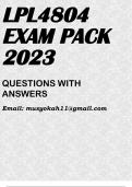 LPL4804 EXAM PACK 2023