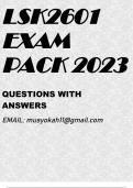 LSK2601 EXAM PACK 2023