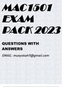 MAC1501 EXAM PACK 2023