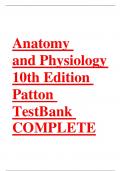 Anatomy and Physiology 10th Edition Patton Test Bank