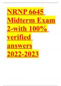 NRNP 6645 Midterm Exam 2-with 100% verified answers-2022-2023