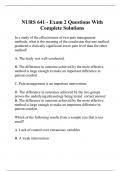 NURS 641 - Exam 2 Questions With Complete Solutions