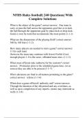 NFHS Rules football| 240 Questions| With Complete Solutions