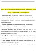 Summary WGU D033 Healthcare Information Systems Management Exam Guide 2023 Complete Solutions | 100% Verified