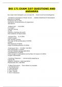 BIO 171 EXAM 3|97 QUESTIONS AND ANSWERS