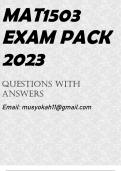 MAT1503 EXAM PACK 2023