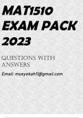 MAT1510 EXAM PACK 2023