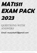 MAT1511 EXAM PACK 2023