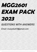 MGG2601 EXAM PACK 2023