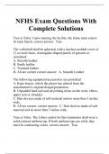 NFHS Exam Questions With Complete Solutions