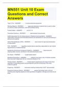 MN551 Unit 10 Exam Questions and Correct Answers 