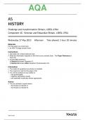 7041-1G-AQA HISTORY-AS-2023-Challenge and transformation: Britain, c1851–1964  Component 1G Victorian and Edwardian Britain, c1851–1914