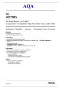 7041-1J-AQA HISTORY-AS-QUESTION PAPER 2023-PM (2)-The British Empire, c1857–1967 Component 1J The High Water Mark of the British Empire, c1857–1914