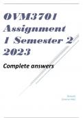 OVM3701 Assignment 1 Semester 2 2023