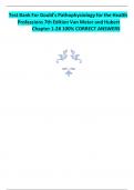 Test Bank For Gould's Pathophysiology for the Health Professions 7th Edition Van Meter and Hubert Chapter 1-28 100% CORRECT ANSWERS