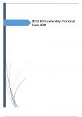 HESI RN Leadership Proctored Exam.