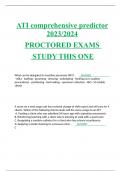 ATI comprehensive predictor 2023/2024 PROCTORED EXAMS   STUDY THIS ONE