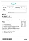 7127-1-AQA ACCOUNTING-A-QUESTION PAPER 26May23-AM-A-level ACCOUNTING Paper 1 Financial Accounting