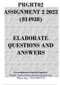 PRGRT02 Assignment 2 2023 (814938) - DUE 8/8/2023