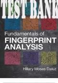 TEST BANK for Fundamentals of Fingerprint Analysis By Hillary Moses Daluz ISBN 9780429255489. (Complete 18 Chapters).