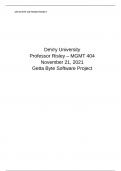 DeVry University Professor Risley – MGMT 404 Getta Byte Software Project