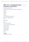 PNN - Ch 4 – Arrhythmias Exam Questions and Answers
