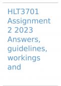 HLT3701 Assignment 2 2023 