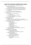 NURS 5334 ADVANCED PHARMACOLOGY EXAM 2 Questions and Answers 