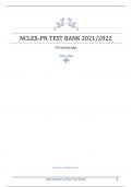 NCLEX-PN TEST BANK 2021/2022