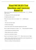 Final MCOLES Test Questions and Answers| Rated A+