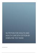 Nutrition for Health and Health Care 8th Edition By DeBruyne TEST BANK.