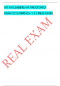 ATI RN LEADERSHIP PROCTORED  EXAM 2019 VERSION 1 2 3 REAL EXAM   