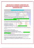 HESI RN EXIT V3 VERSION 3 EXAM WITH 160 QUESTIONS AND ANSWERS UPDATE GRADED A+ GUARANTEED 2023