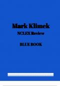 Mark Klimek NCLEX Review BLUE BOOK questions with correct answers