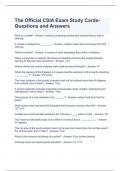  The Official CSIA Exam Study Cards- Questions and Answers