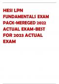 HESI LPN FUNDAMENTALS EXAM PACK-MEREGED 2022 ACTUAL EXAM-BEST FOR 2023 ACTUAL EXAM