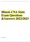 Illinois CNA state exam questions 2022/2023 with complete solution