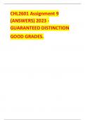 CHL2601 Assignment 9 (ANSWERS) 2023 - GUARANTEED DISTINCTION GOOD GRADES.