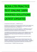 NCRA CTR PRACTICE  TEST ONLINE 100%  VERIFIED SOLUTIONS  LATEST UPDATES