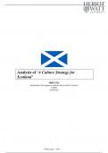 Analysis of 'A Culture Strategy for Scotland'