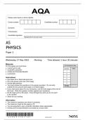 AQA 7407-1 PHYSICS PAPER 1-AS-MAY 2023