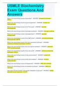 USMLE Biochemistry Exam Questions And Answers