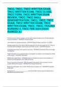   EXAM, TNCC WRITTEN EXAM, TNCC   NURSING II, TNCC FEB 202320024 RANKED A+