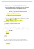 NURS 442 FINAL EXAM PRACTICE QUESTIONS WITH ANSWERS.